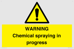 WARNING Chemical spraying in progress